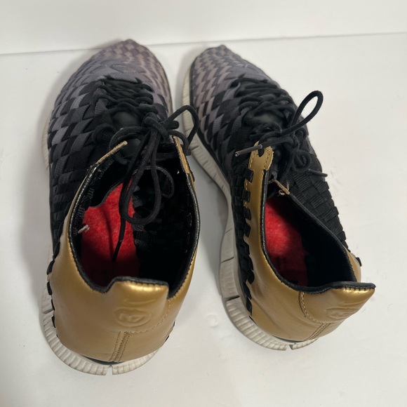 Nike Free Inneva Woven N7 Black Gold Sneaker Shoe 700904-002 Men Sz 11 Rare!!! - Picture 2 of 6